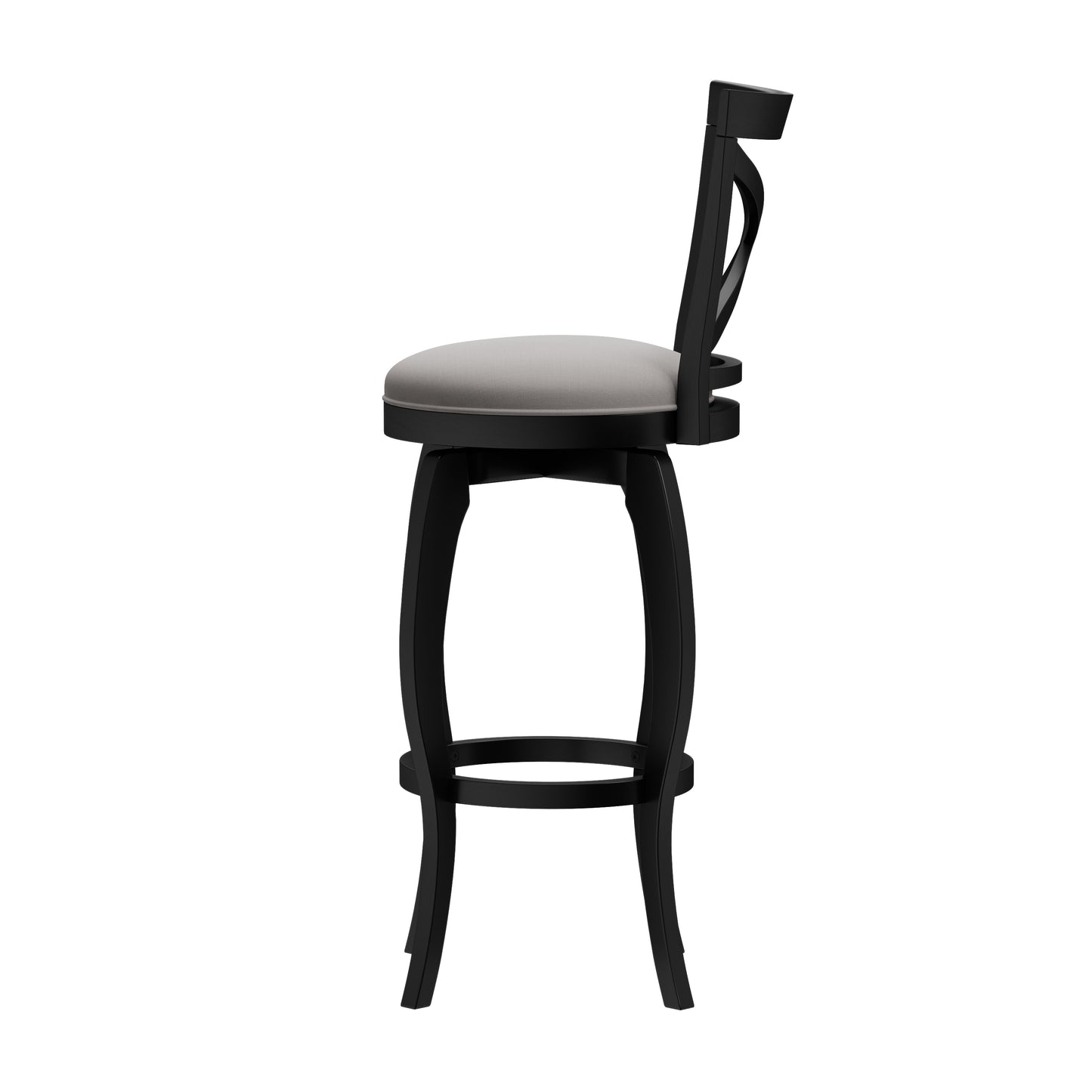 Hillsdale Furniture Ellendale Wood Swivel Bar Height Stool, Black