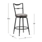 Hillsdale Furniture Larimore Metal Counter Height Stool, Black