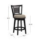 Hillsdale Furniture Foxmoor Wood Counter Height Swivel Stool, Black