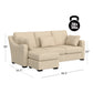 Hillsdale Furniture York Upholstered Sectional Chaise, Sand