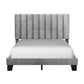 Hillsdale Furniture Crestone Upholstered Queen Platform Bed, Silver/Gray