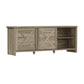 Living Essentials by Hillsdale Columbus 64 Inch Wood Entertainment Console, Dark Oak Finish