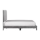 Hillsdale Furniture Crestone Upholstered Queen Platform Bed, Silver/Gray