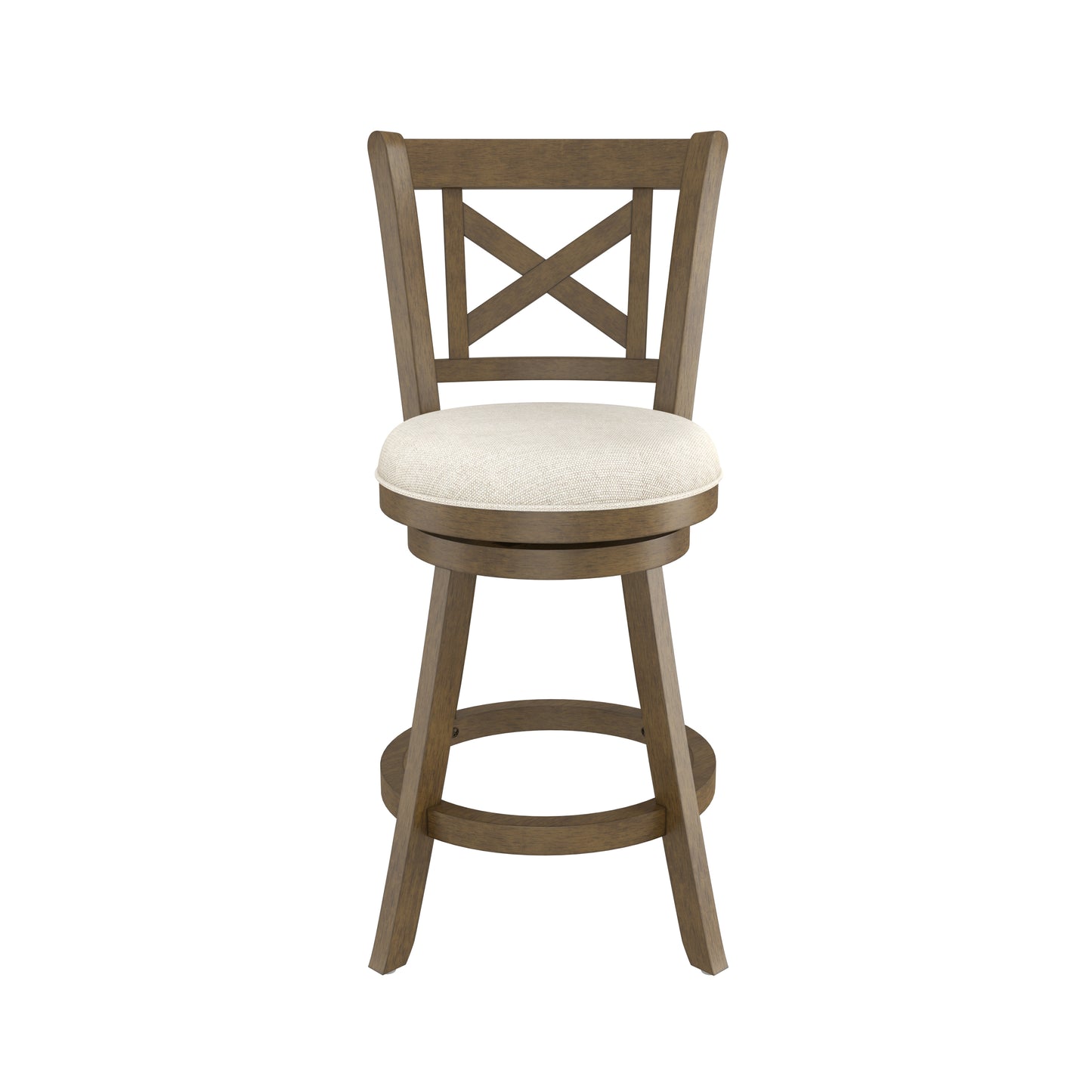 Hillsdale Furniture Hamlin Wood Counter Height Swivel Stool, Brush Gray