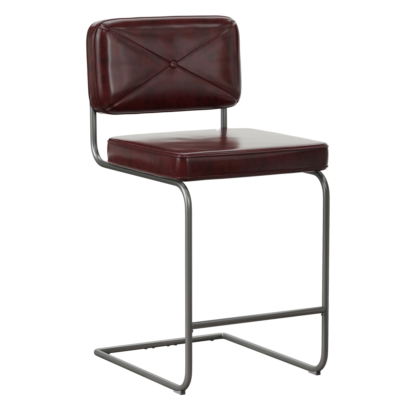 Hillsdale Furniture Breuer Metal Counter Height Stools, Set of 2, Burgundy