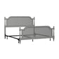 Hillsdale Furniture Melanie Wood and Cane King Bed, French Gray