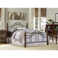 Hillsdale Furniture Madison Full Metal Bed and Cherry Wood Posts, Textured Black