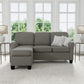 Hillsdale Furniture Upholstered Reversable Sectional Chaise, Gray