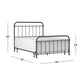 Hillsdale Furniture Kirkland Metal Queen Bed, Aged Pewter