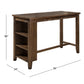 Hillsdale Furniture Spencer Wood Counter Height Table, Dark Espresso Wire Brush