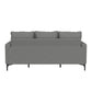 Hillsdale Furniture Alamay Upholstered Reversable Sectional Chaise Back Deck, Seat Deck, Front Rail, Ottoman, Back Cushions, Seat Cushions And Chaise Cushion, Smoke