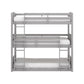 Living Essentials by Hillsdale Alexis Wood Arch Triple Twin Bunk Bed, Gray