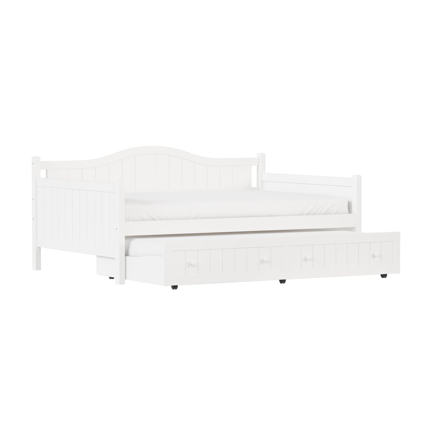 Hillsdale Furniture Staci Wood Full Size Daybed with Trundle, White