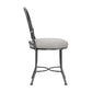 Hillsdale Furniture O'Malley Metal Vanity Stool, Metallic Gray