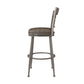 Hillsdale Furniture Hutchinson Metal Bar Height Swivel Stool, Pewter