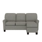 Hillsdale Furniture Upholstered Reversable Sectional Chaise, Gray