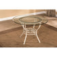 Hillsdale Furniture Napier Metal Round Dining Table, Aged Ivory