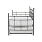 Hillsdale Furniture Providence Metal Twin Daybed with Roll Out Trundle, Aged Pewter