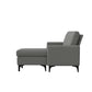 Hillsdale Furniture Matthew Upholstered Reversible Chaise Sectional, Smoke