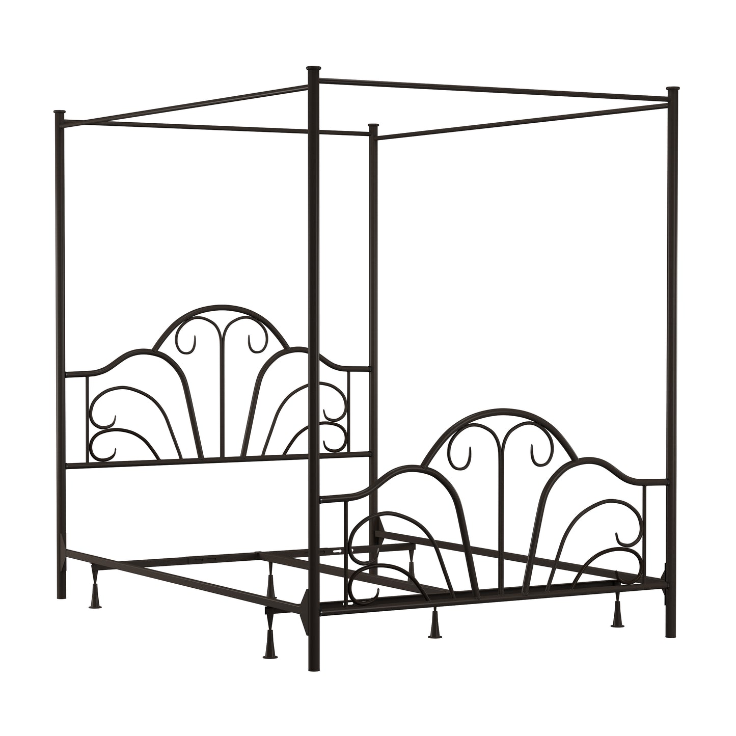 Hillsdale Furniture Dover Full Metal Canopy Bed, Textured Black