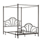 Hillsdale Furniture Dover Queen Metal Canopy Bed, Textured Black