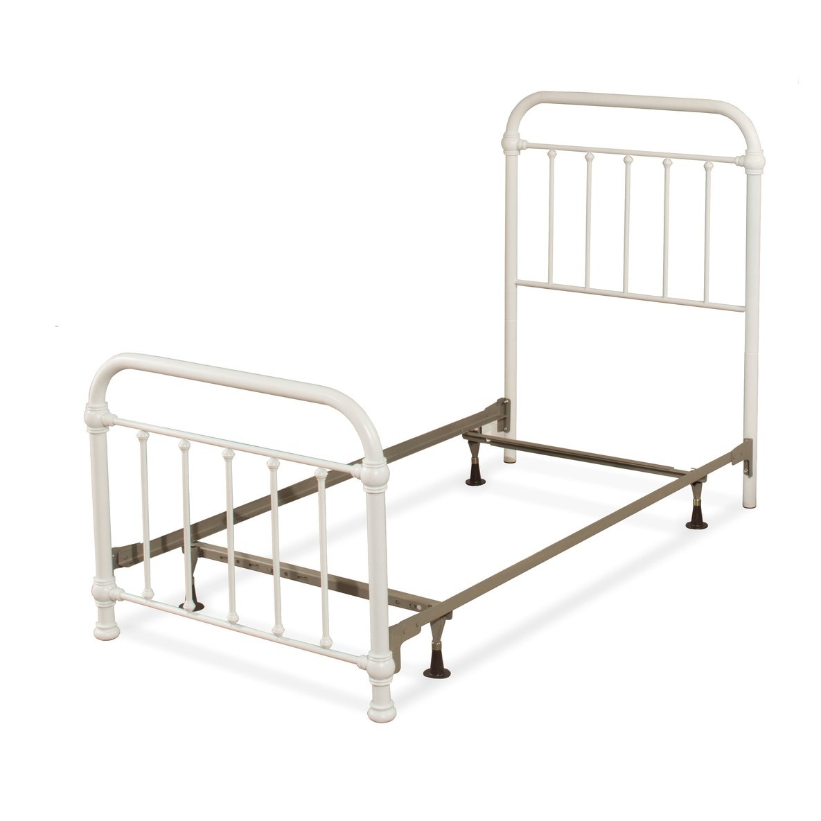 Hillsdale Furniture Kirkland Metal Twin Bed, Soft White