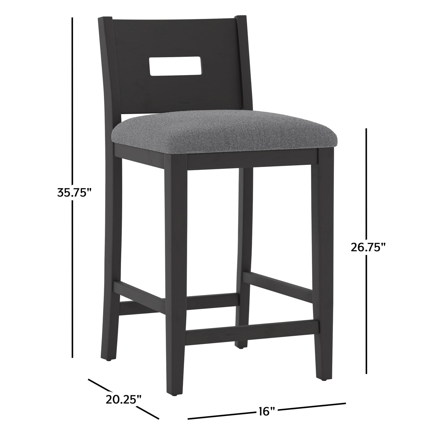 Hillsdale Furniture Allbritton Wood Counter Height Stool, Black