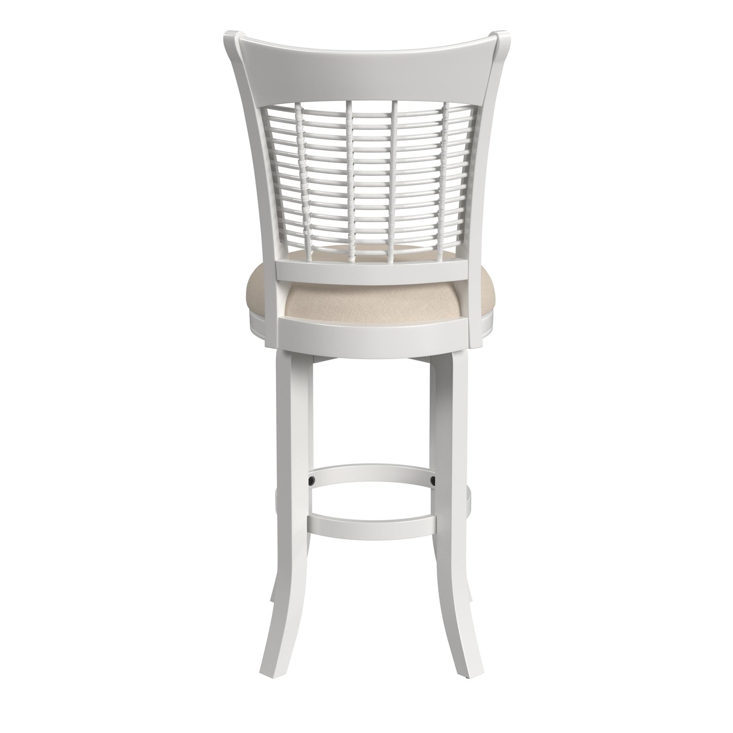 Hillsdale Furniture Bayberry Wood Bar Height Swivel Stool, White