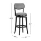 Hillsdale Furniture Sloan Wood Bar Height Swivel Stool, Black