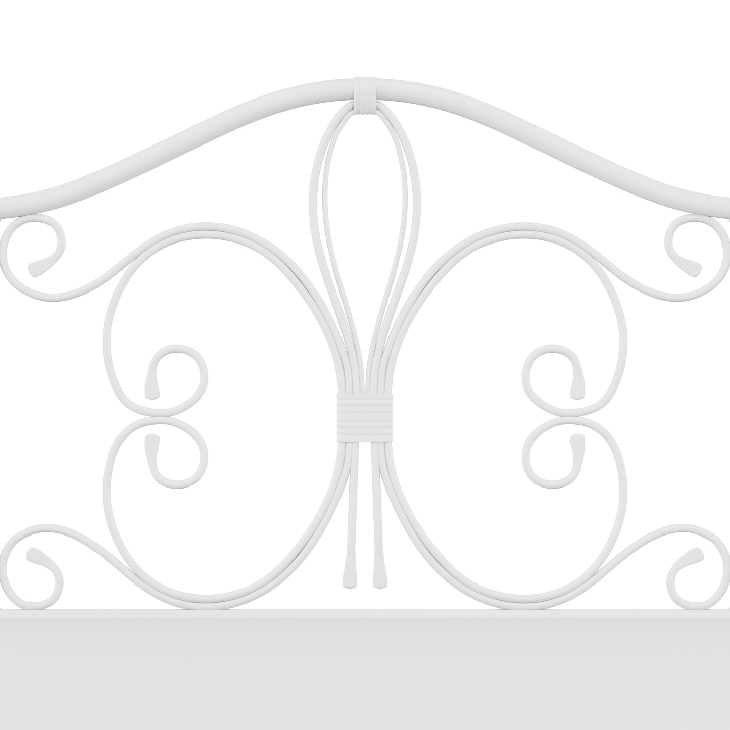 Hillsdale Furniture Ruby Twin Metal Headboard with Frame, Textured White