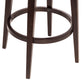 Hillsdale Furniture Edenwood Wood Bar Height Swivel Stool, Chocolate with Chestnut Faux Leather