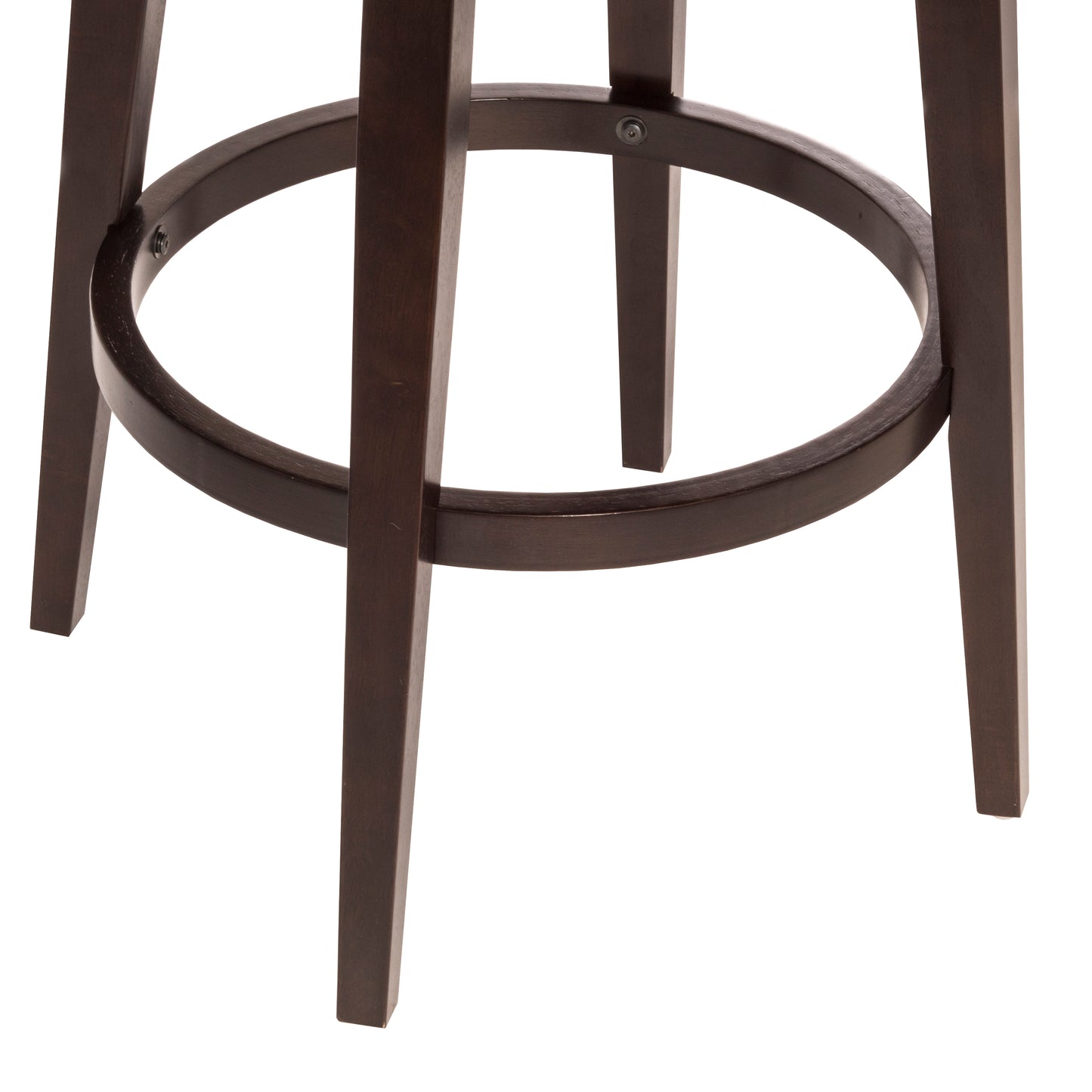 Hillsdale Furniture Edenwood Wood Bar Height Swivel Stool, Chocolate with Chestnut Faux Leather