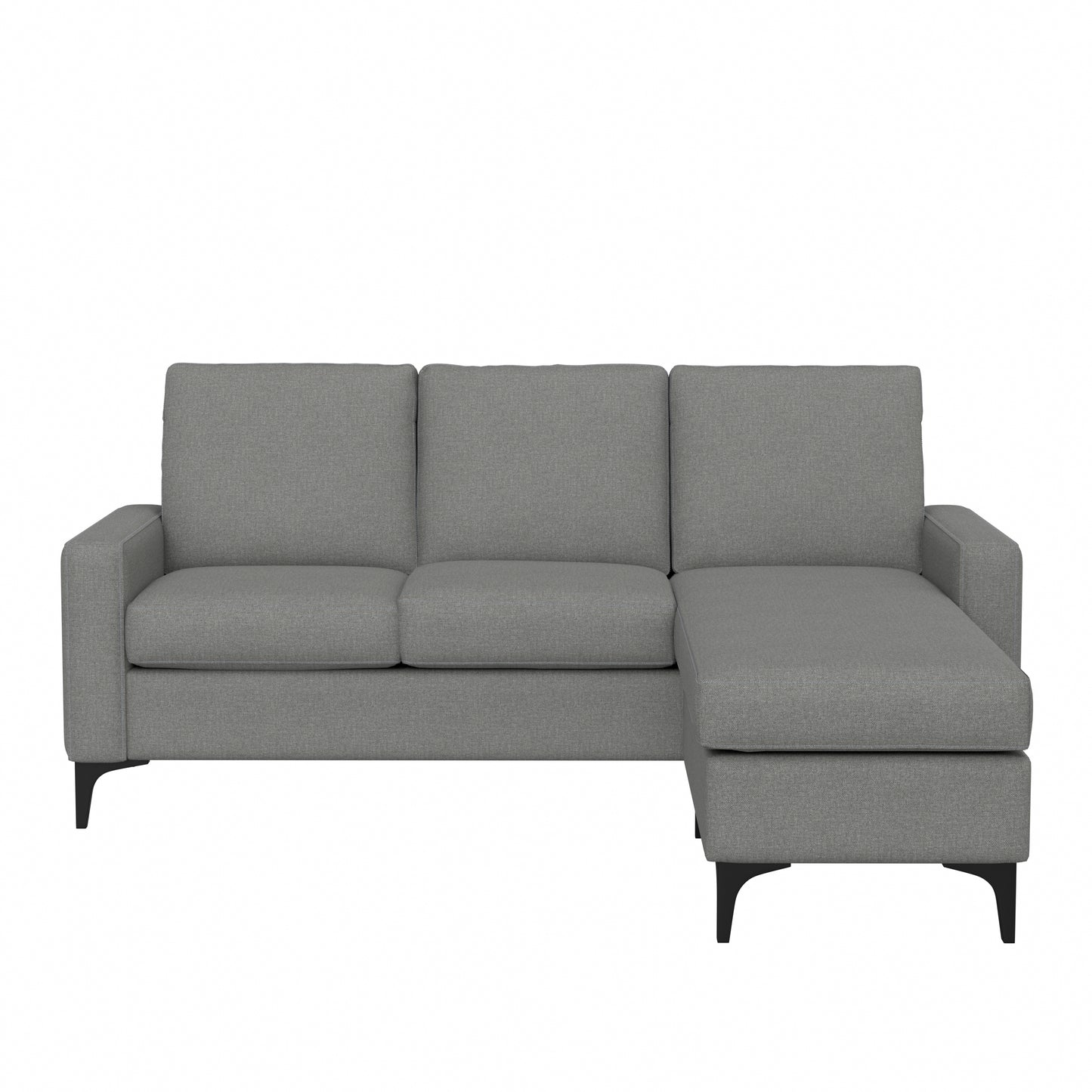 Hillsdale Furniture Matthew Upholstered Reversible Chaise Sectional, Smoke