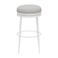 Hillsdale Furniture Aubrie Metal Backless Counter Height Swivel Stool, White