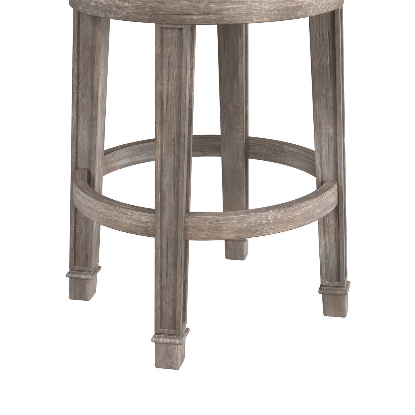 Hillsdale Furniture Monae Wood Bar Height Swivel Stool, Distressed Dark Gray