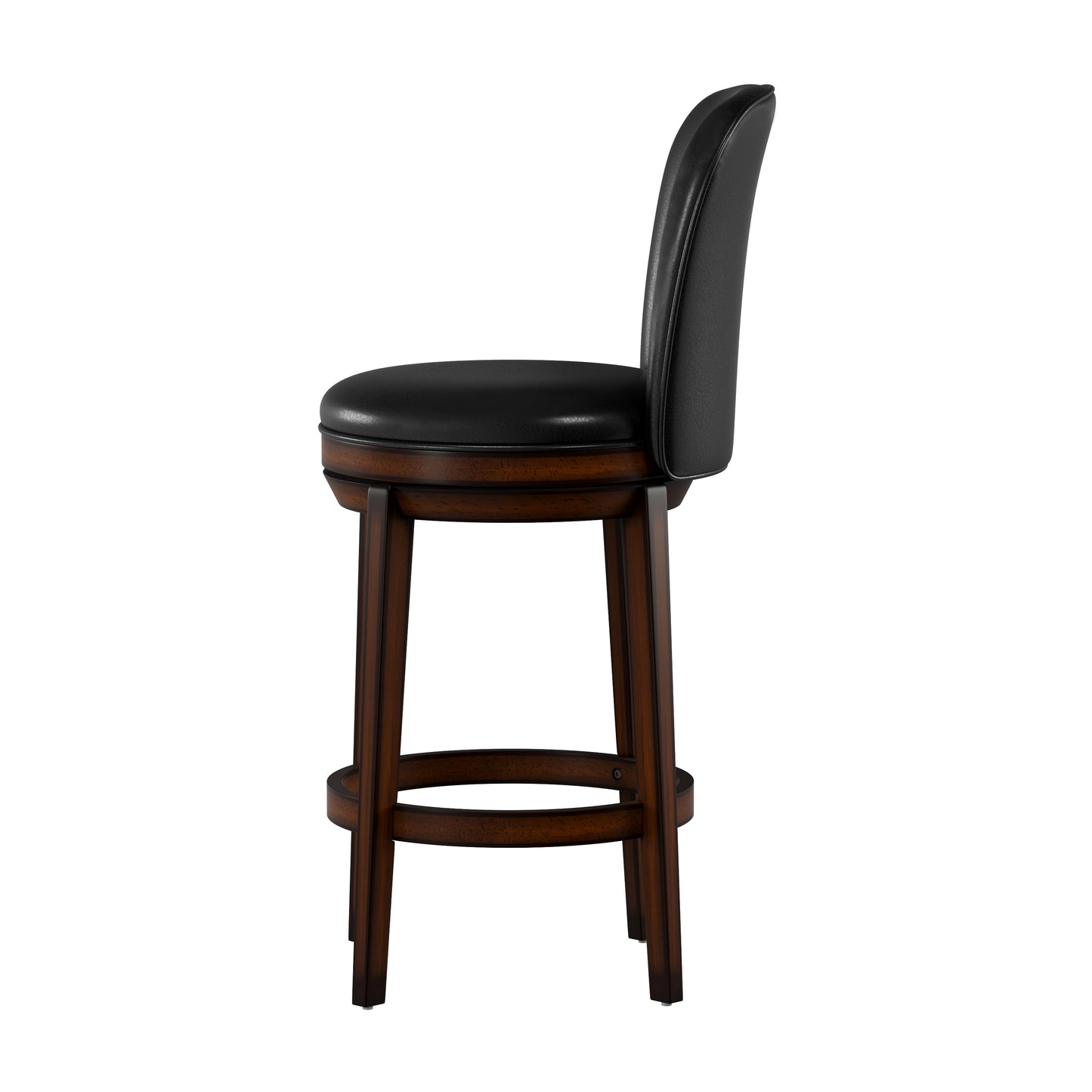 Hillsdale Furniture Victoria Wood Bar Height Swivel Stool, Dark Chestnut