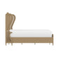 Hillsdale Furniture Sausalito Queen Wood Cane Bed, Medium Taupe