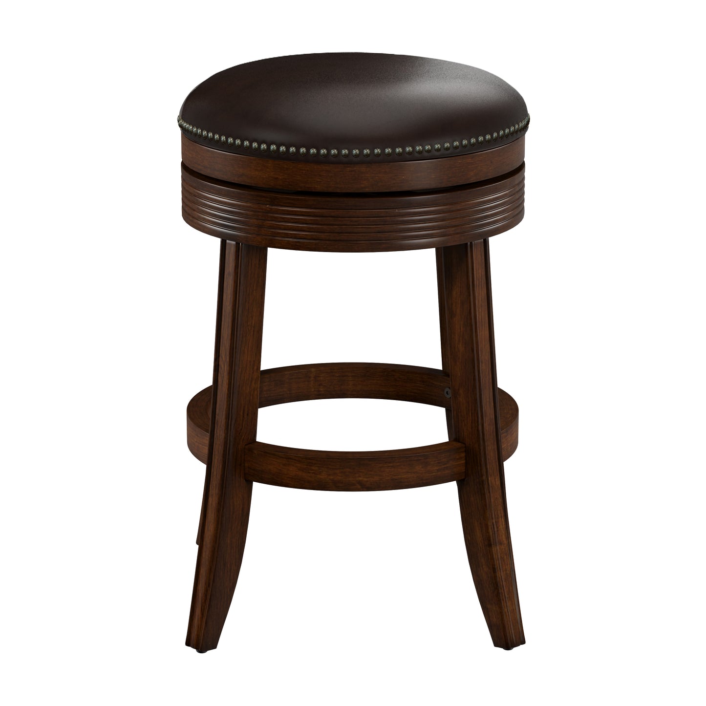 Hillsdale Furniture Tillman Wood Backless Counter Height Swivel Stool, Brown Cherry