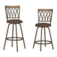 Hillsdale Furniture Deacon Metal Swivel Adjustable Stool with Nested Legs, Set of 2, Brown