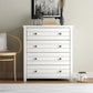 Living Essentials by Hillsdale Harmony Wood 4 Drawer Chest, Matte White