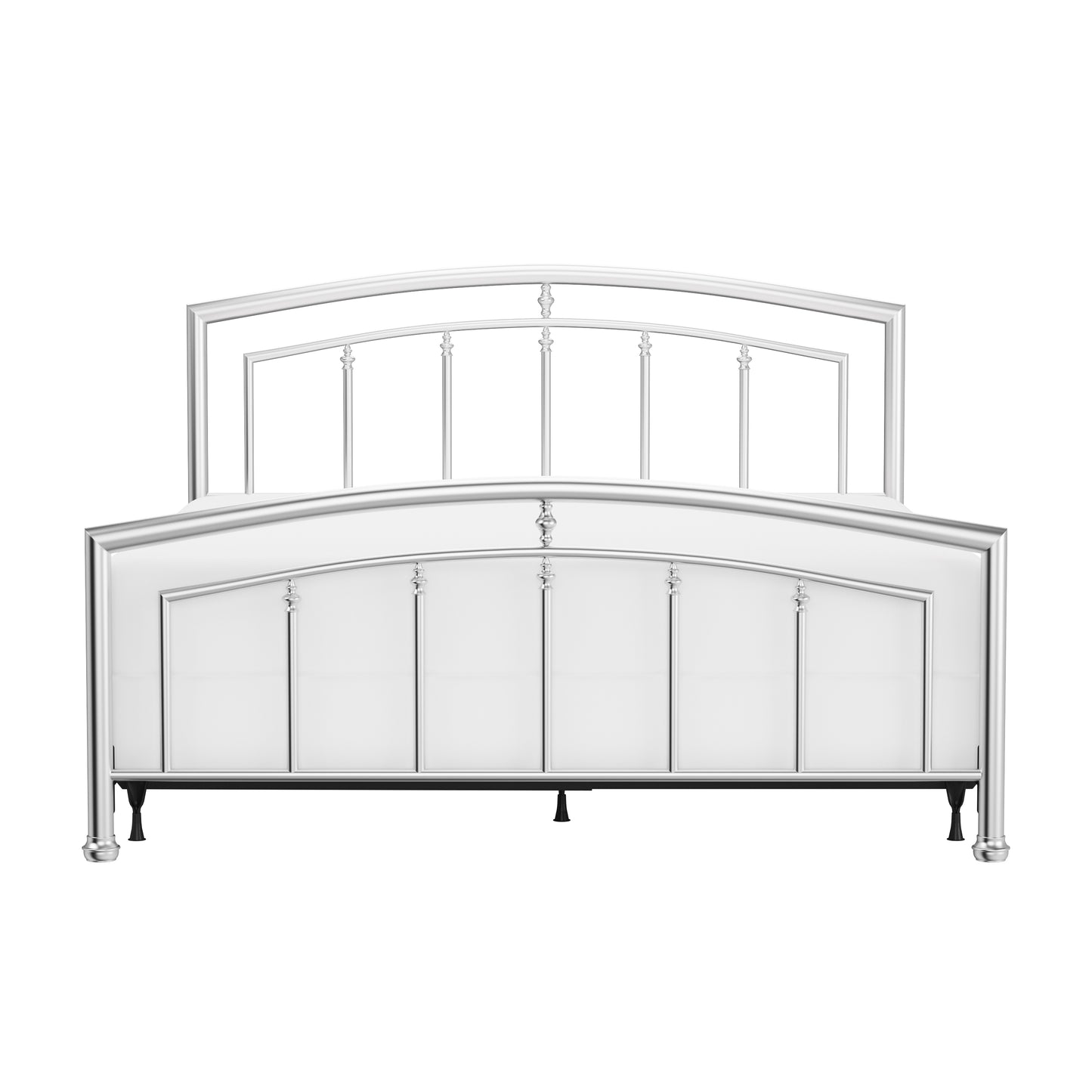 Hillsdale Furniture Claudia King Metal Bed, Matte Nickel