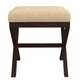 Hillsdale Furniture Morgan Upholstered Backless Vanity Stool, Espresso