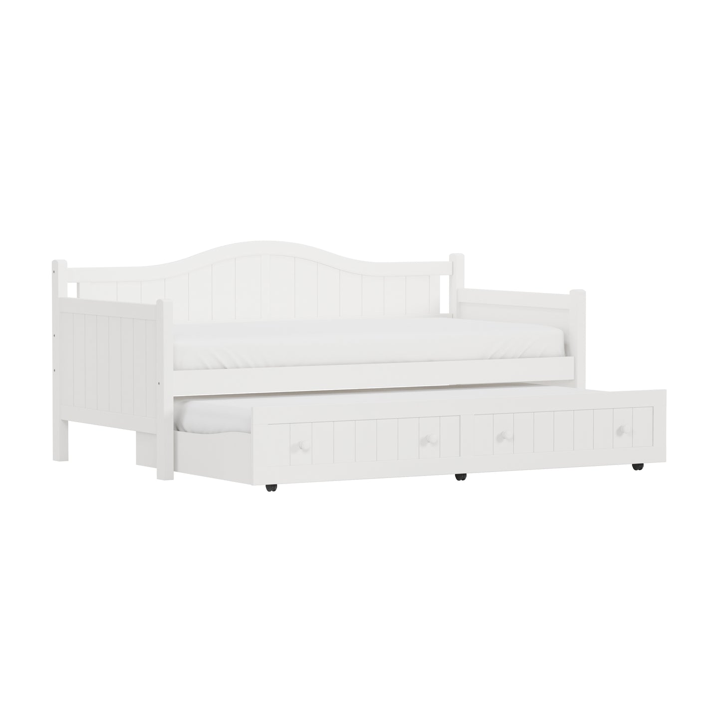 Hillsdale Furniture Staci Wood Twin Daybed with Trundle, White