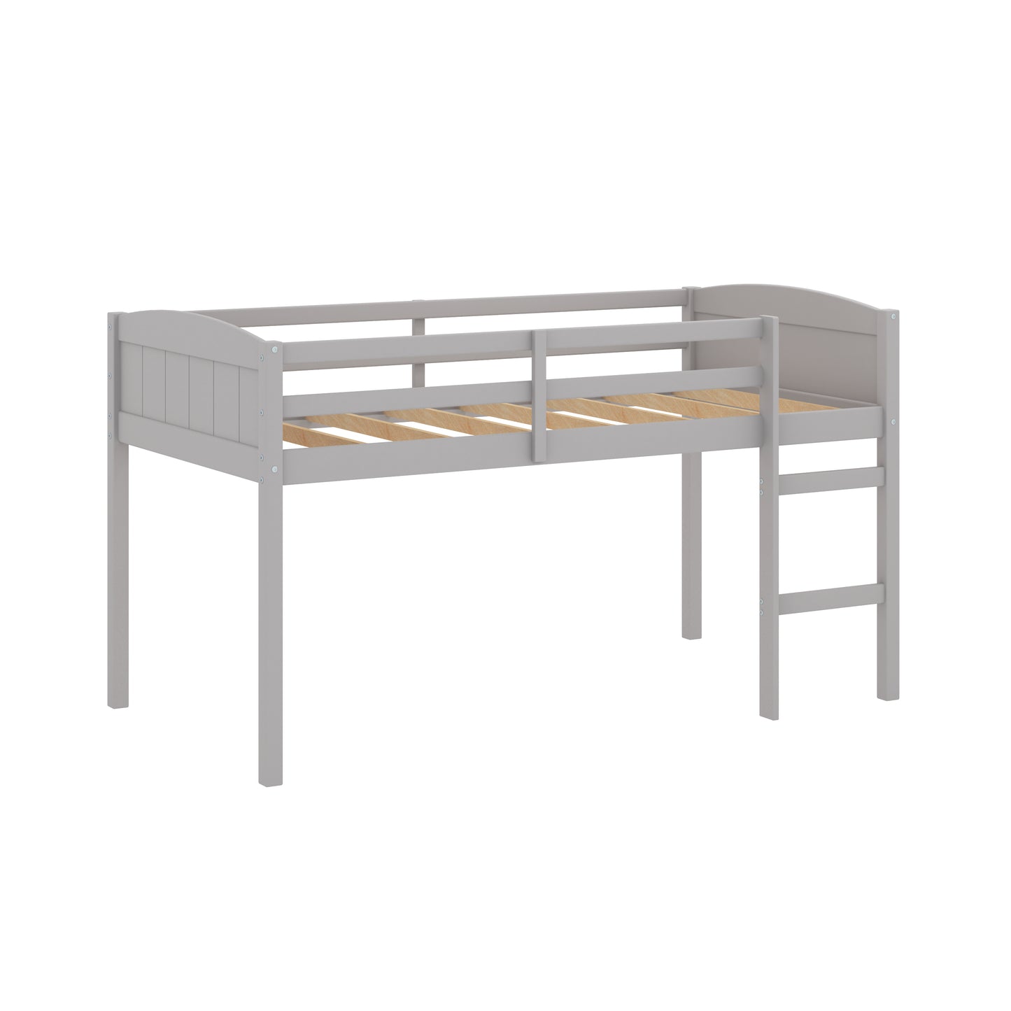 Living Essentials by Hillsdale Alexis Wood Arch Twin Loft Bed, Gray