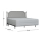 Hillsdale Furniture Melanie Wood and Cane King Headboard with Frame, French Gray