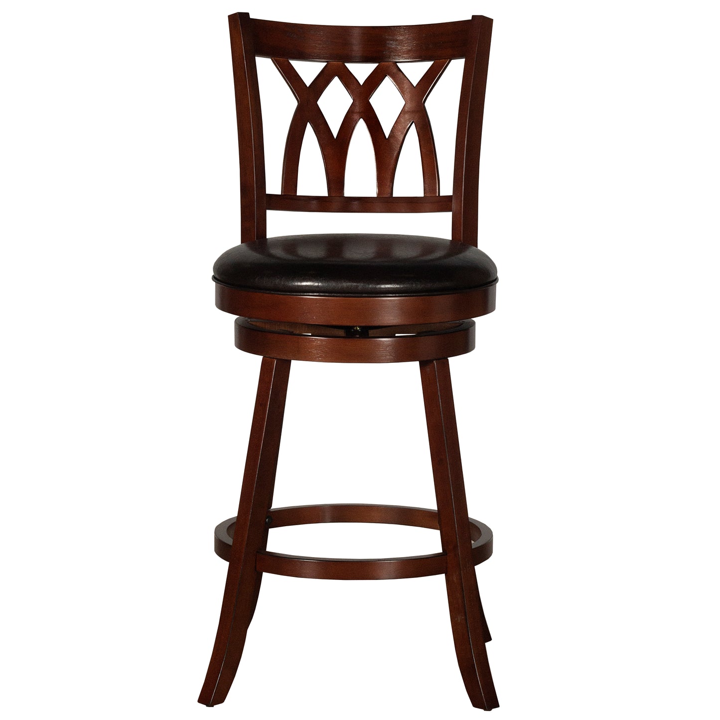 Hillsdale Furniture Tateswood Wood Bar Height Swivel Stool, Cherry