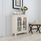 Hillsdale Furniture Bayside Wood 2 Door Console Cabinet, Antique White