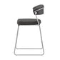 Hillsdale Furniture Hanley Metal Counter Height Stool, Chrome with Black Faux Leather