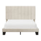 Hillsdale Furniture Crestone Upholstered Adjustable Height Queen Platform Bed, Cream