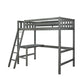 Hillsdale Kids and Teen Crosswinds Twin Wood Loft Bed, Wire Brush Gray